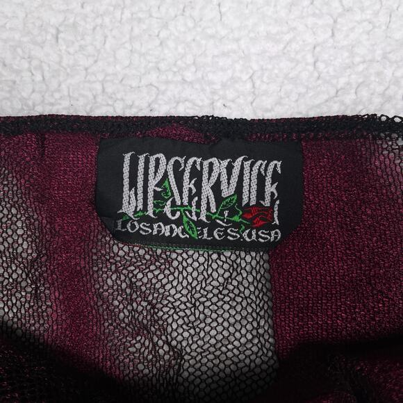 2001 Lip Service Hour of Darkness Blouse Top Purple Medium Y2K Vintage Goth - Picture 8 of 16